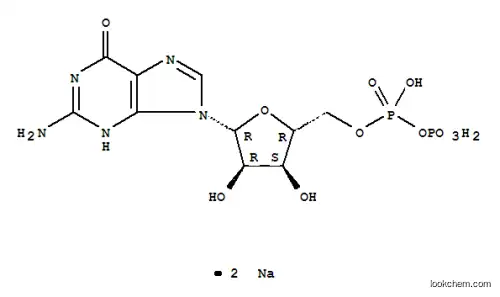 Molecular Structure of 7415-69-2 (Guanosine-5'-diphosphate disodium salt)
