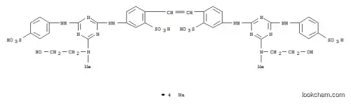 Molecular Structure of 74228-28-7 (tetrasodium 4,4'-bis[[4-[(2-hydroxyethyl)methylamino]-6-[(4-sulphonatophenyl)amino]-1,3,5-triazin-2-yl]amino]stilbene-2,2'-disulphonate)