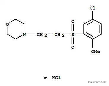Molecular Structure of 74254-76-5 (4-(2-((5-Chloro-2-methoxyphenyl)sulfonyl)ethyl)morpholine hydrochlorid e)