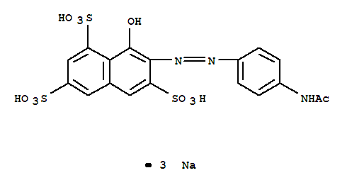 74499-56-2,1,3,6-Naphthalenetrisulfonic acid, 7-[[4-(acetylamino)phenyl]azo]-8-hydroxy-, trisodium salt,1,3,6-Naphthalenetrisulfonicacid, 7-[[4-(acetylamino)phenyl]azo]-8-hydroxy-, trisodium salt (9CI)