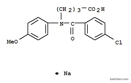 Molecular Structure of 74755-21-8 (sodium 4-[(4-chlorobenzoyl)(4-methoxyphenyl)amino]butyrate)