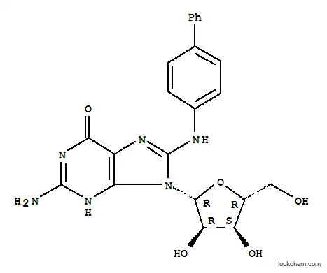 Molecular Structure of 74764-35-5 (N-(guanosin-8-yl)-4-aminobiphenyl)