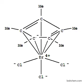 Molecular Structure of 75181-07-6 (Pentamethylcyclopentadienyl zirconium trichloride)