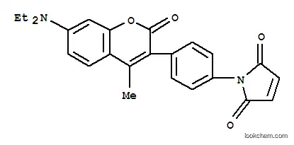 Molecular Structure of 76877-33-3 (7-DIETHYLAMINO-3-(4-MALEIMIDOPHENYL)-4-METHYLCOUMARIN)