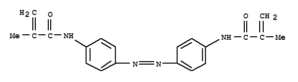 76961-11-0,4,4'-di(methacryloylamino)azobenzene,2-Propenamide,N,N'-(azodi-4,1-phenylene)bis[2-methyl- (9CI); 4,4'-Bis(methacrylamido)azobenzene