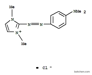 Molecular Structure of 77061-58-6 (1H-Imidazolium, 2-(2-(4-(dimethylamino)phenyl)diazenyl)-1,3-dimethyl-, chloride (1:1))
