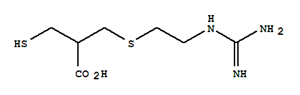 Propanoic acid,3-[[2-[(aminoiminomethyl)amino]ethyl]thio]-2-(mercaptomethyl)-