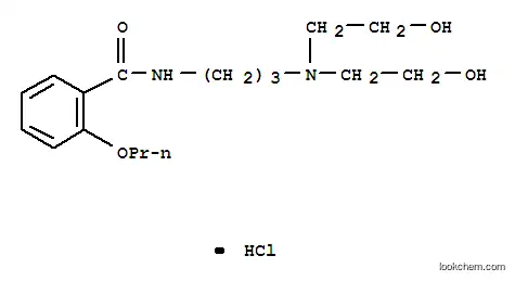 Molecular Structure of 78128-69-5 (bis(2-hydroxyethyl)-[3-[(2-propoxybenzoyl)amino]propyl]azanium chlorid e)