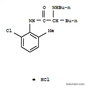 Molecular Structure of 78265-89-1 (2-butylamino-N-(2-chloro-6-methyl-phenyl)hexanamide hydrochloride)