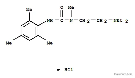 Molecular Structure of 78372-03-9 (Urea, 1-(2-(diethylamino)ethyl)-3-mesityl-1-methyl-, hydrochloride)