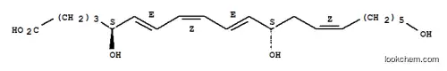 Molecular Structure of 79008-24-5 (5,12,20-trihydroxy-6,8,10,14-eicosatetraenoic acid)