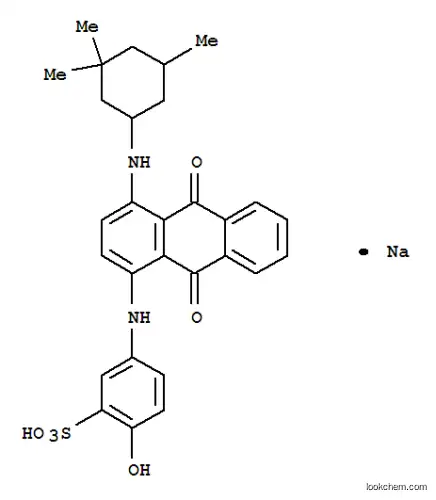 Molecular Structure of 79135-78-7 (sodium 5-[[9,10-dihydro-9,10-dioxo-4-[(3,3,5-trimethylcyclohexyl)amino]-1-anthryl]amino]-2-hydroxybenzenesulphonate)