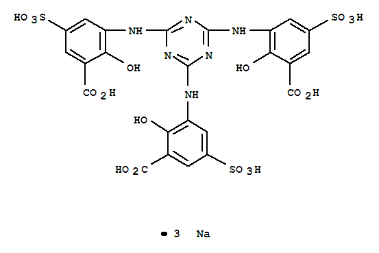 Benzoicacid,3,3',3''-(1,3,5-triazine-2,4,6-triyltriimino)tris[2-hydroxy-5-sulfo-,sodiumsalt(1:3)