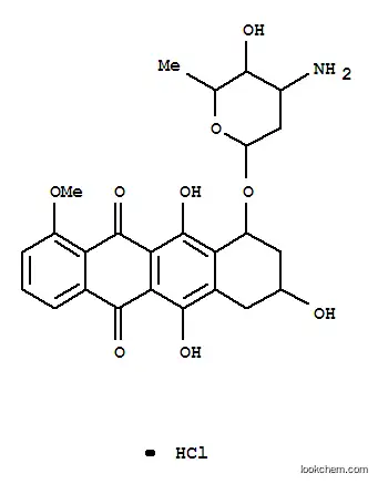 Molecular Structure of 79815-15-9 (10-(4-amino-5-hydroxy-6-methyl-oxan-2-yl)oxy-6,8,11-trihydroxy-1-metho xy-7,8,9,10-tetrahydrotetracene-5,12-dione)