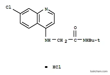 Molecular Structure of 80008-12-4 ((7-chloroquinolin-4-yl)-(tert-butylcarbamoylmethyl)azanium chloride)