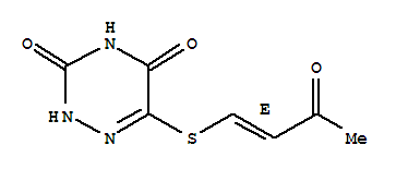 1,2,4-Triazine-3,5(2H,4H)-dione,6-[(3-oxo-1-butenyl)thio]-, (E)- (9CI) cas  80037-01-0
