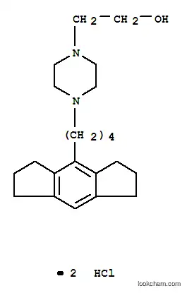 Molecular Structure of 80761-12-2 (1-Piperazineethanol, 4-(4-(1,2,3,5,6,7-hexahydro-s-indacen-4-yl)butyl) -, dihydrochloride)