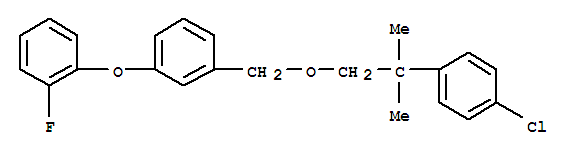 1-((2-(4-CHLOROPHENYL)-2-METHYLPROPOXY)METHYL)-3-(2-FLUOROPHENOXY)BENZ ENE