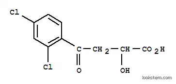 Molecular Structure of 81008-10-8 (Benzenebutanoic acid, 2,4-dichloro-alpha-hydroxy-gamma-oxo-)