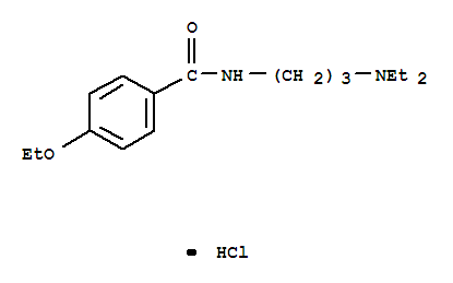 81028-99-1,N-[3-(diethylamino)propyl]-4-ethoxybenzamide monohydrochloride,Benzamide,N-[3-(diethylamino)propyl]-4-ethoxy-, monohydrochloride (9CI)