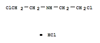 Molecular Structure of 821-48-7 (Ethanamine,2-chloro-N-(2-chloroethyl)-, hydrochloride (1:1))
