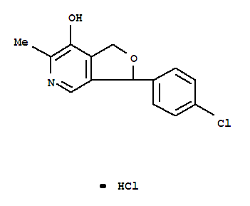 3-(4-chlorophenyl)-6-methyl-1,3-dihydrofuro[3,4-c]pyridin-7-ol hydrochloride (1:1)