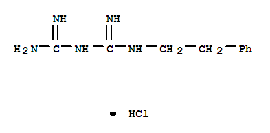 Molecular Structure of 834-28-6 (Imidodicarbonimidicdiamide,N-(2-phenylethyl)-, hydrochloride (1:1))