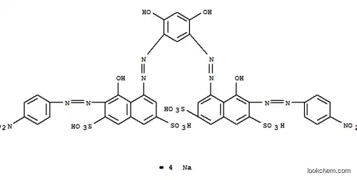 Molecular Structure of 83968-72-3 (tetrasodium 4,4'-[(4,6-dihydroxy-1,3-phenylene)bis(azo)]bis[5-hydroxy-6-[(4-nitrophenyl)azo]naphthalene-2,7-disulphonate])