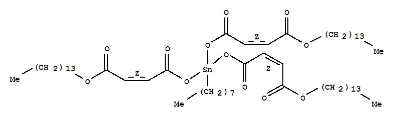 5,7,12-Trioxa-6-stannahexacosa-2,9-dienoicacid, 6-[[1,4-dioxo-4-(tetradecyloxy)-2-butenyl]oxy]-6-octyl-4,8,11-trioxo-,tetradecyl ester, (Z,Z,Z)- (9CI)
