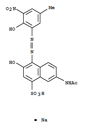 84083-08-9,1-Naphthalenesulfonicacid,7-(acetylamino)-3-hydroxy-4-[2-(2-hydroxy-5-methyl-3-nitrophenyl)diazenyl]-,sodium salt (1:1),1-Naphthalenesulfonicacid, 7-(acetylamino)-3-hydroxy-4-[(2-hydroxy-5-methyl-3-nitrophenyl)azo]-,monosodium salt (9CI)