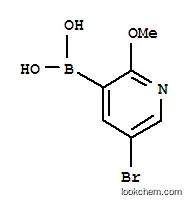 Molecular Structure of 850864-59-4 (5-Bromo-2-methoxypyridine-3-boronic acid)