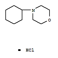 85117-89-1,4-cyclohexylmorpholinium chloride,Morpholine,4-cyclohexyl-, hydrochloride (7CI,9CI); N-Cyclohexylmorpholine hydrochloride