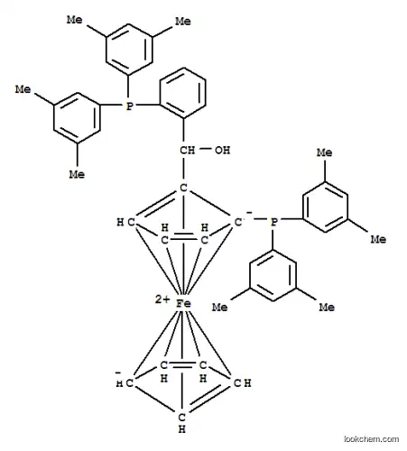 Molecular Structure of 851308-45-7 ((S)-(-)-[(S)-2-DI(3,5-XYLYL)PHOSPHINOFERROCENYL][2-DI(3,5-XYLYL)PHOSPHINOPHENYL]METHANOL)