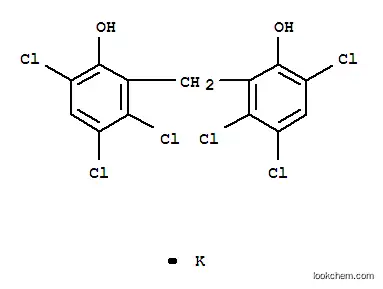 Molecular Structure of 85204-38-2 (potassium hydrogen 2,2'-methylenebis[3,4,6-trichlorophenolate])