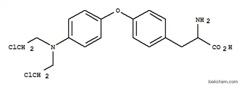Molecular Structure of 857-95-4 (2-amino-3-[4-[4-[bis(2-chloroethyl)amino]phenoxy]phenyl]propanoic acid)