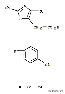 Molecular Structure of 85721-24-0 (calcium bis[4-(p-chlorophenyl)-2-phenylthiazol-5-acetate])