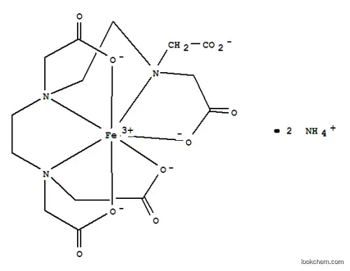 Molecular Structure of 85959-68-8 (diammonium [N,N-bis[2-[bis(carboxymethyl)amino]ethyl]glycinato(5-)]ferrate(2-))