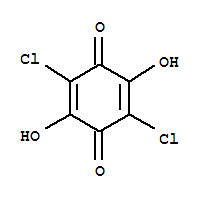 Molecular Structure of 87-88-7 (2,5-Cyclohexadiene-1,4-dione,2,5-dichloro-3,6-dihydroxy-)