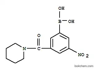 Molecular Structure of 871332-78-4 (3-NITRO-5-(PIPERIDIN-1-YLCARBONYL)BENZENEBORONIC ACID)