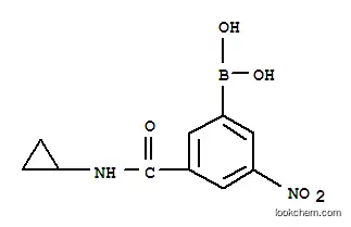 Molecular Structure of 871332-86-4 (3-(CYCLOPROPYLCARBAMOYL)-5-NITROPHENYLBORONIC ACID)