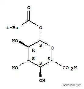 Molecular Structure of 88070-93-3 ((2S,3S,4S,5R,6S)-3,4,5-trihydroxy-6-(3-methylbutanoyloxy)oxane-2 carboxylic acid)