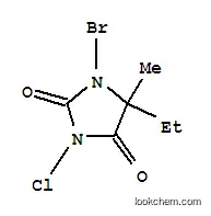 Molecular Structure of 89415-46-3 (1-Bromo-3-chloro-5-ethyl-5-methylhydantoin)