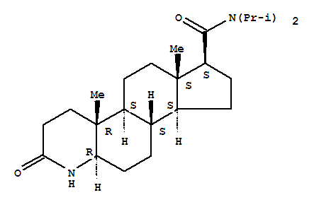 89631-79-8,390 Msd,4-Azaandrostane-17-carboxamide,N,N-bis(1-methylethyl)-3-oxo-, (5a,17b)-; 1H-Indeno[5,4-f]quinoline,4-azaandrostane-17-carboxamide deriv.; 17b-N,N-Diisopropylcarbamoyl-4-aza-5a-androstan-3-one; 17b-N,N-Diisopropylcarbamoyl-4-azaandrostan-3-one