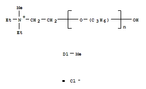 Poly[oxy(methyl-1,2-ethanediyl)],a-[2-(diethylmethylammonio)methylethyl]-w-hydroxy-, chloride (1:1)