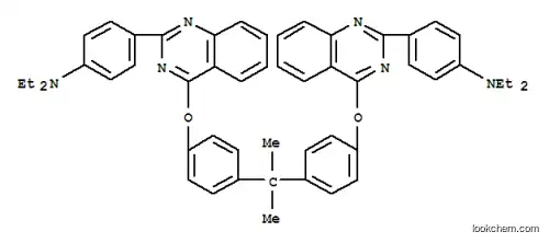 Molecular Structure of 90677-64-8 (Benzenamine, 4,4-(1-methylethylidene)bis(4,1-phenyleneoxy-4,2-quinazolinediyl)bisN,N-diethyl-)