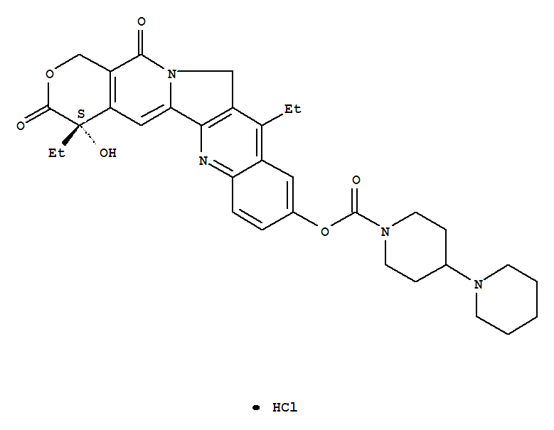 Molecular Structure of 100286-90-6 (Irinotecan hydrochloride)