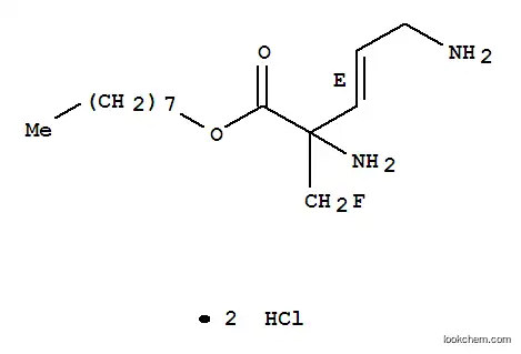 Molecular Structure of 100924-65-0 (3-Pentenoicacid, 2,5-diamino-2-(fluoromethyl)-, octyl ester, dihydrochloride, (3E)- (9CI))