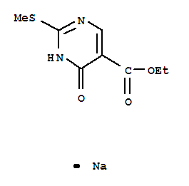 5-Pyrimidinecarboxylicacid, 1,6-dihydro-2-(methylthio)-6-oxo-, ethyl ester, sodium salt (1:1)
