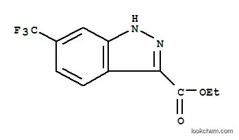 Molecular Structure of 1053656-54-4 (ethyl 6-(trifluoromethyl)-1H-indazole-3-carboxylate)