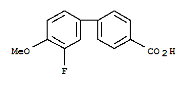 Molecular Structure of 106291-25-2 ([1,1'-Biphenyl]-4-carboxylicacid, 3'-fluoro-4'-methoxy-)
